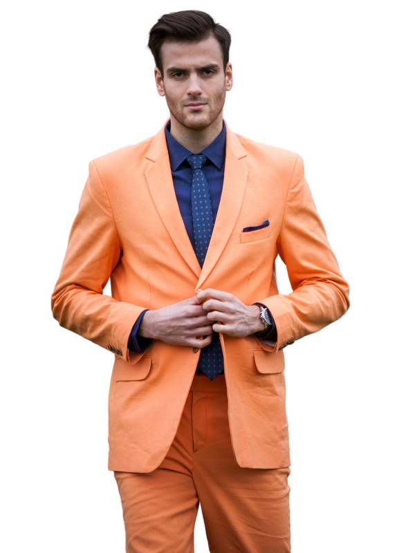Oranžový pánský oblek ORANGE šitý na míru