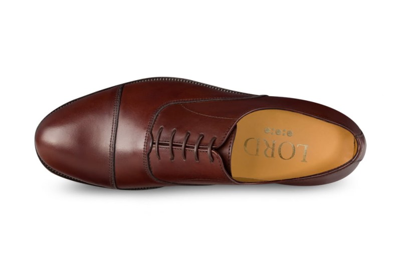 Tmavohnědé pánské kožené boty OXFORD šité metodou blake