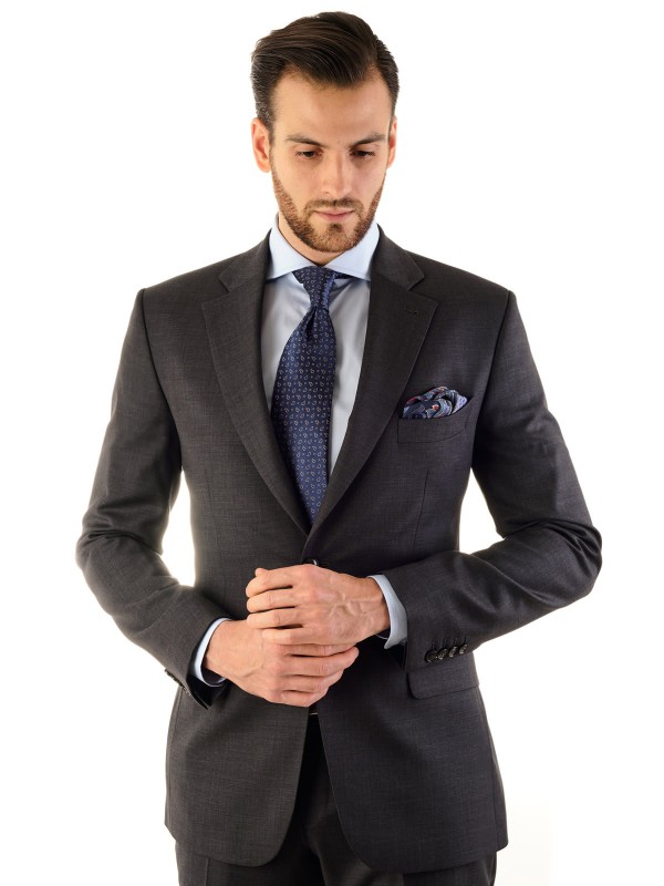 Grafitový pánský oblek šitý na míru