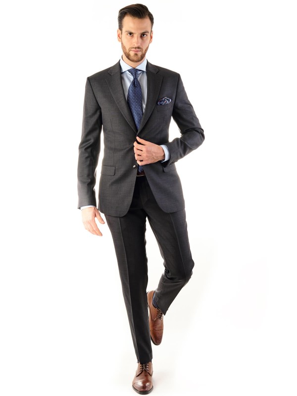 Grafitový pánský oblek šitý na míru