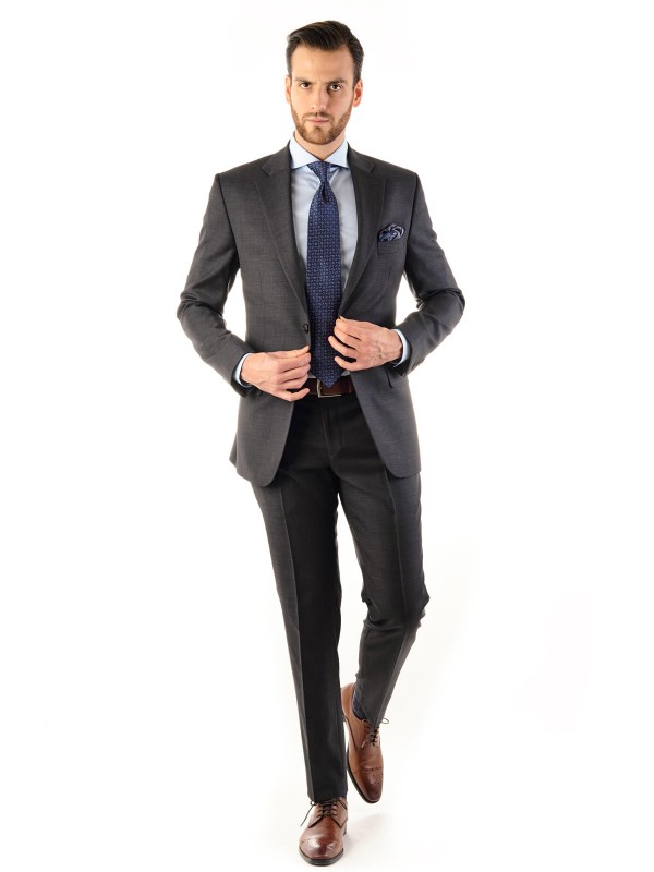 Grafitový pánský oblek šitý na míru