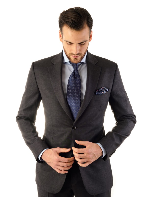 Grafitový pánský oblek šitý na míru